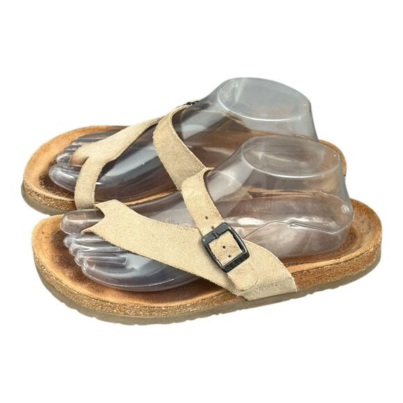 Naot Sandals Thong Tahoe Women's Beige Leather Boho Cork Bed Size 10 US /41 EU - Picture 3 of 9